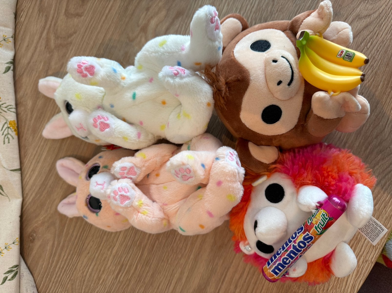 knuffels TY en mentos/aap snackles surprise ball, Ophalen of Verzenden, Zo goed als nieuw, Overige typen