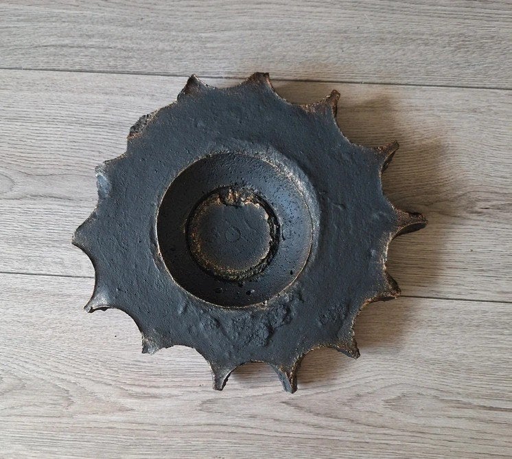 Handgemaakt industrieel windlicht betonlook 28 cm, Windlicht, Zwart, Nieuw, Ophalen of Verzenden