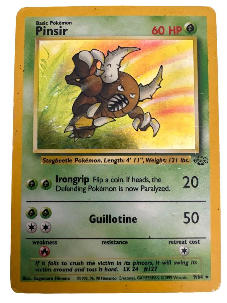 Pinsir Pokémon Kaart 9/64 Jungle Set, Hobby en Vrije tijd, Verzamelkaartspellen | Pokémon, Gebruikt, Losse kaart, Ophalen of Verzenden