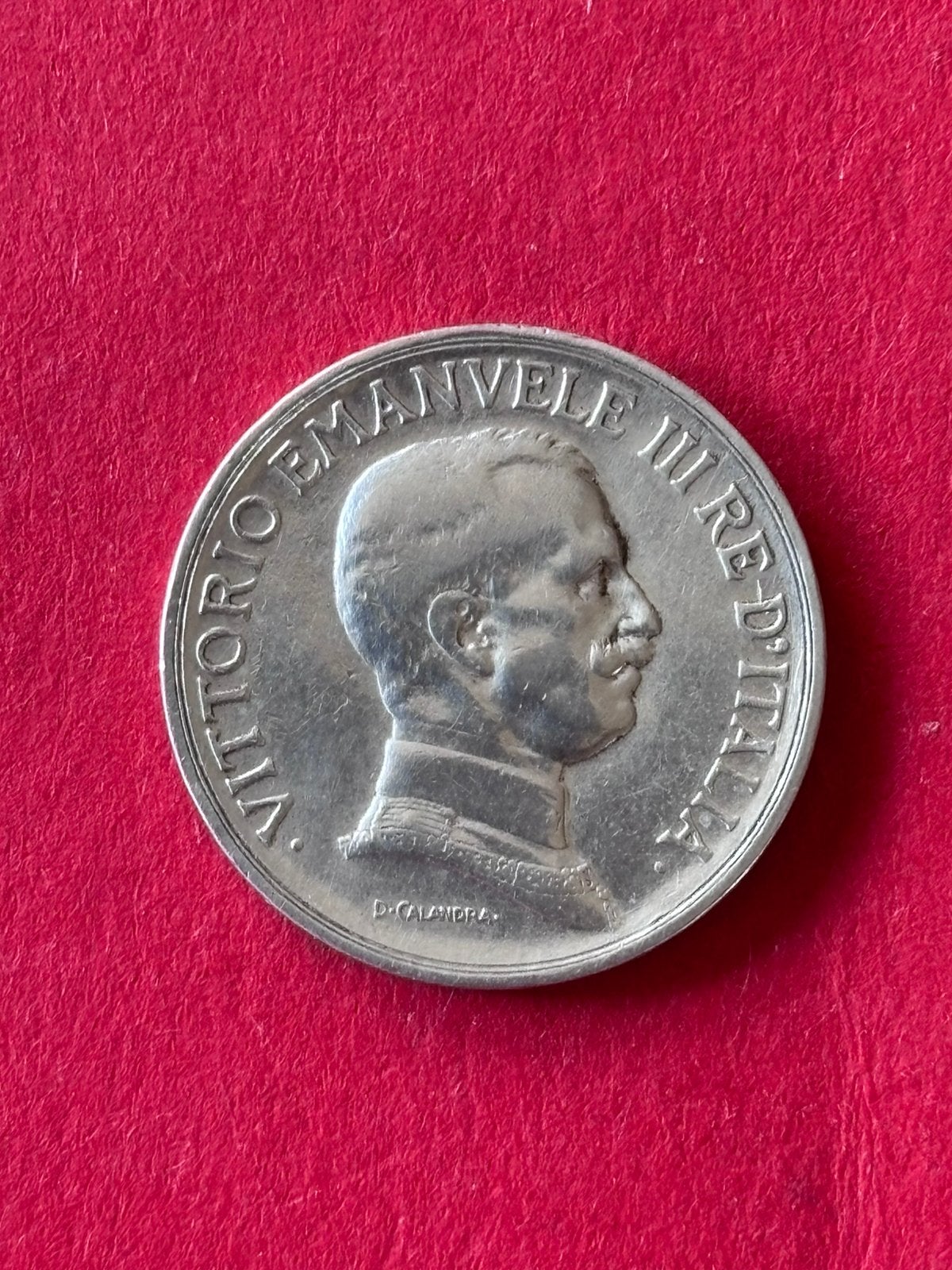 Italie Lire 1917 Kwaliteit 0,835 zilver 5.00 grams, Verzenden, Italië, Zilver