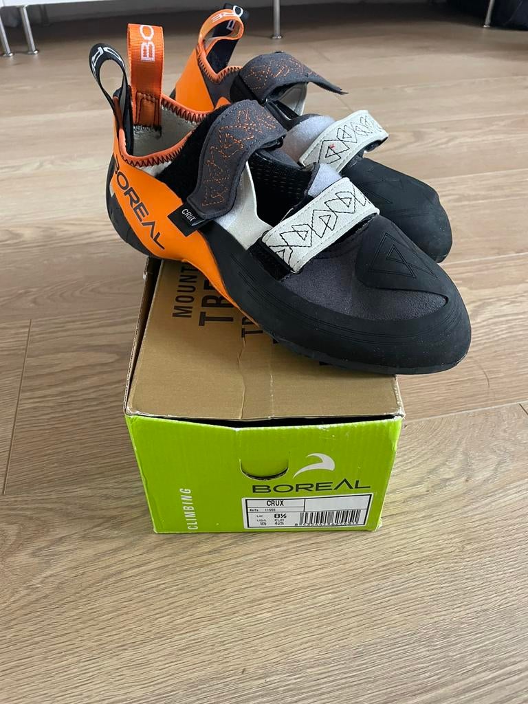 Boreal Crux klimschoenen mt 42,5, Sport en Fitness, Klimsport, Ophalen of Verzenden, Zo goed als nieuw, Klimsportschoenen