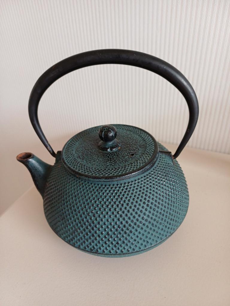 Gietijzeren theepot, Japanse stijl, groen, Antiek en Kunst, Antiek | Woonaccessoires, Ophalen of Verzenden