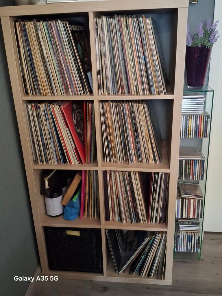 Platenkast / Boekenkast - Licht Hout, Ophalen of Verzenden, Gebruikt