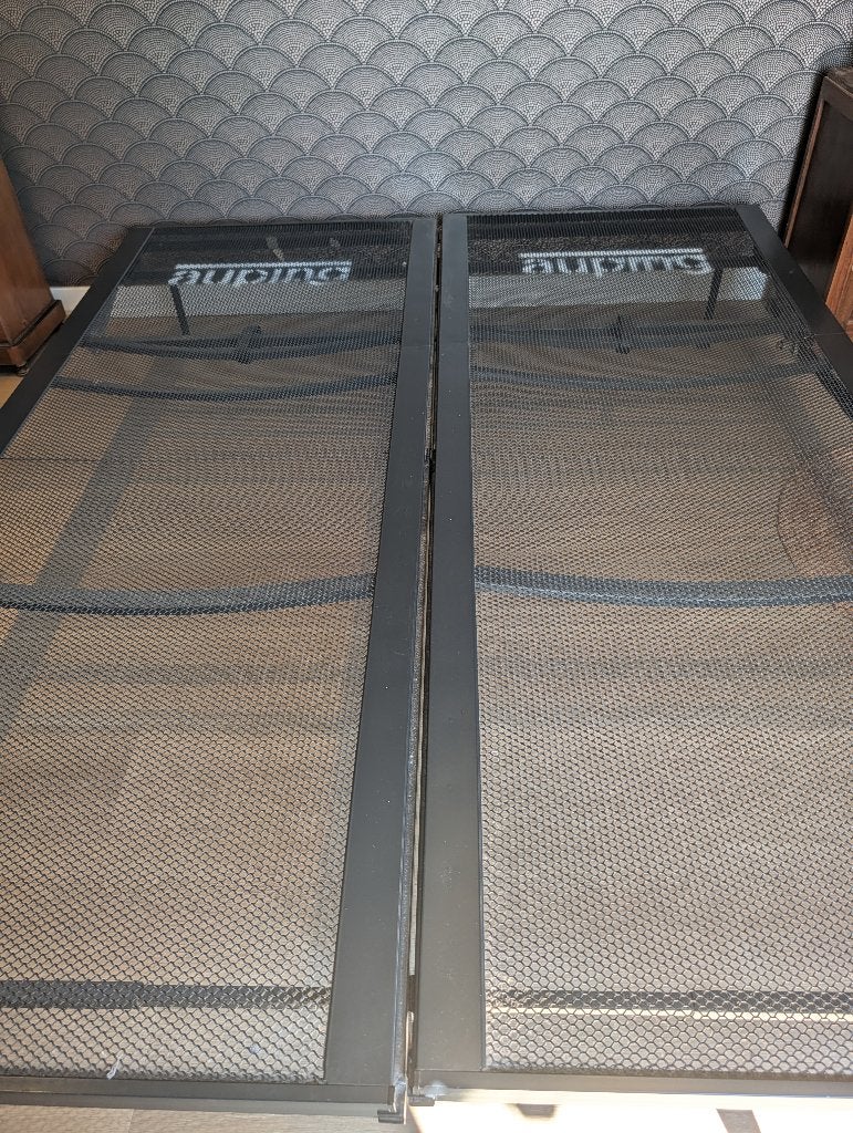 2 x Auping bed spiraal van 220 x 90, tweepersoons 220 x 180, Ophalen, Tweepersoons, 180 cm, Metaal