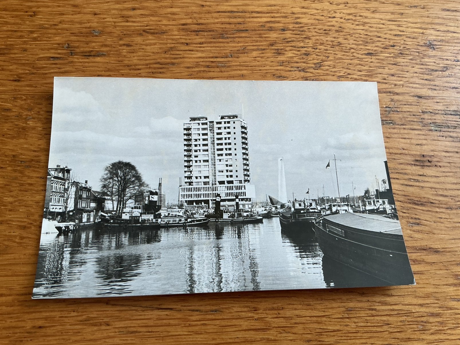 264 Rotterdam Zalmhaven binnenvaart sleepboot, Verzamelen, Ophalen of Verzenden, 1940 tot 1960, Zuid-Holland