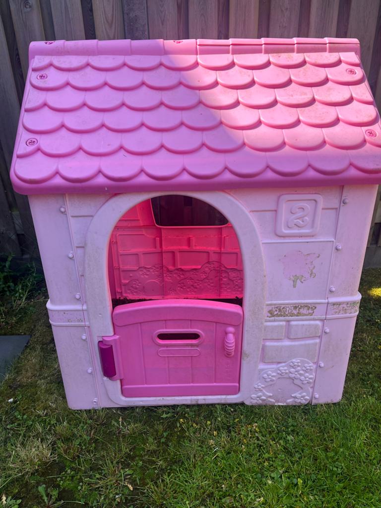 Roze speelhuisje voor kinderen, Ophalen, Gebruikt, Kunststof