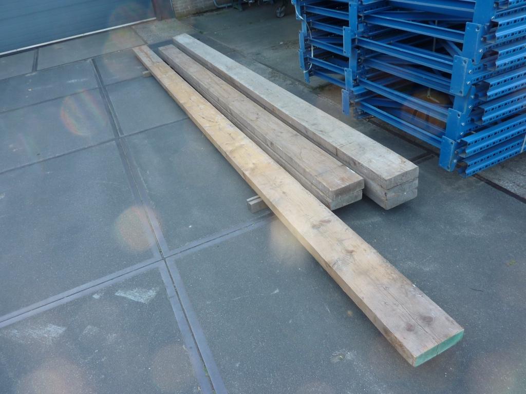 6 st houten balk / vurenhouten balk ca. 217x70mm 510cm lang, Ophalen, Gebruikt, Balk, Vuren