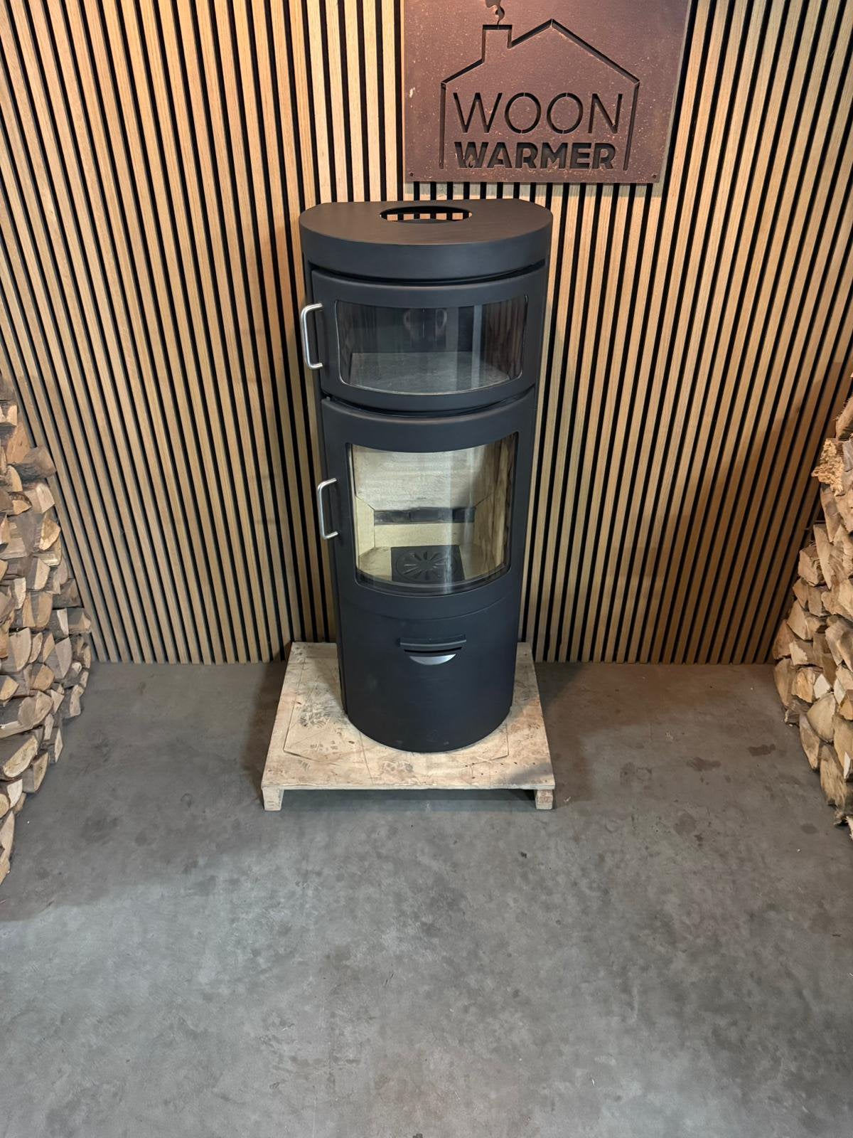 26003 Houtkachel abc pejs 8kw, Ophalen, Info@woonwarmer.nl, Gebruikt, Houtkachel
