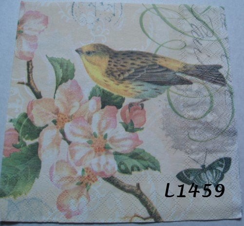 Servetten decoupage/bullet journal * Vogels L1459, Verzenden, Nieuw