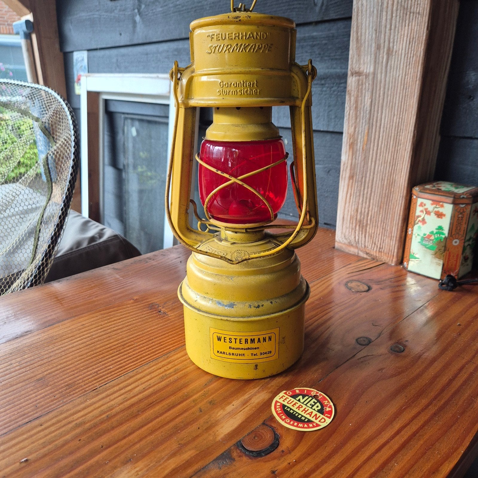 Vintage Feuerhand Baby Special 276 Sturmkappe - Geel, Ophalen of Verzenden