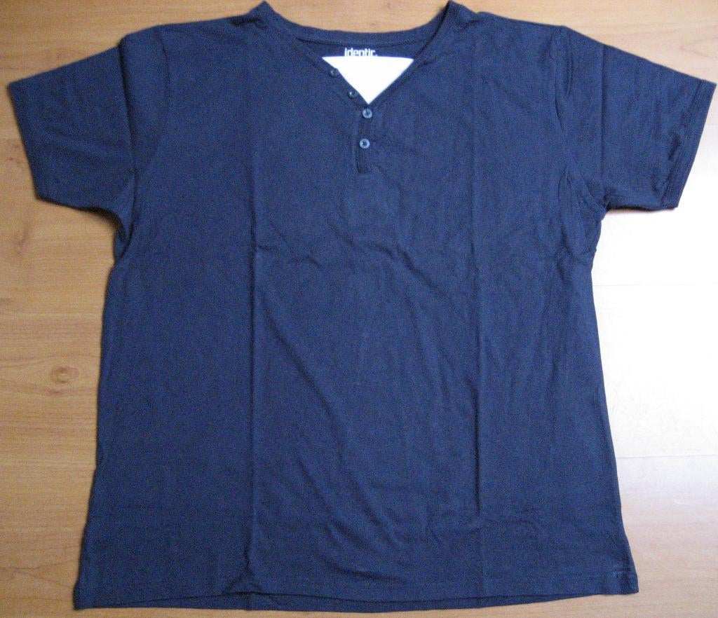 Donker blauw shirt Identic XXL., Kleding | Heren, T-shirts, Zo goed als nieuw, Overige maten, Blauw, Ophalen of Verzenden