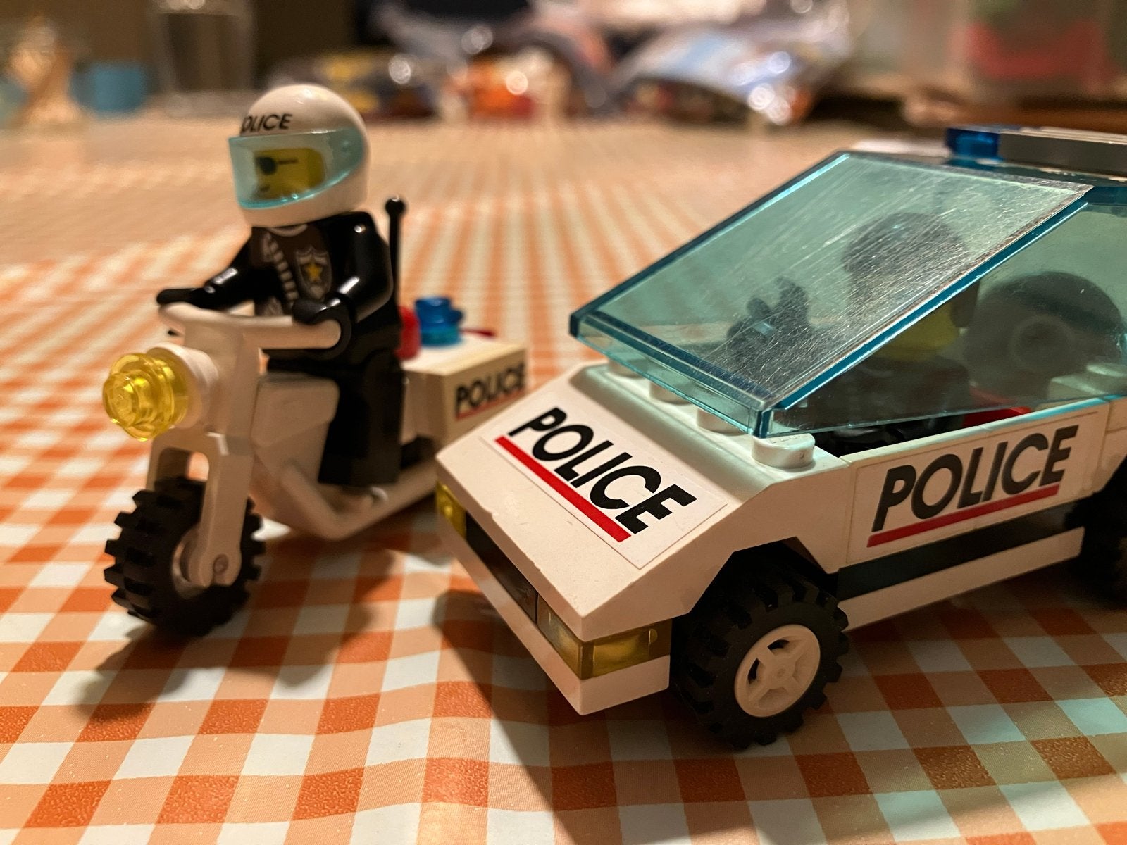 Lego 6625 Politie Auto en Motor, Lego, Ophalen of Verzenden, Complete set, Inclusief instructies