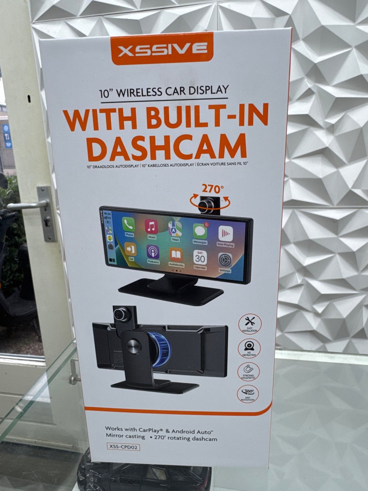 XSSIVE 10" Draadloos Carplay Display met Dashcam, Auto diversen, Nieuw, Ophalen of Verzenden, X, X
