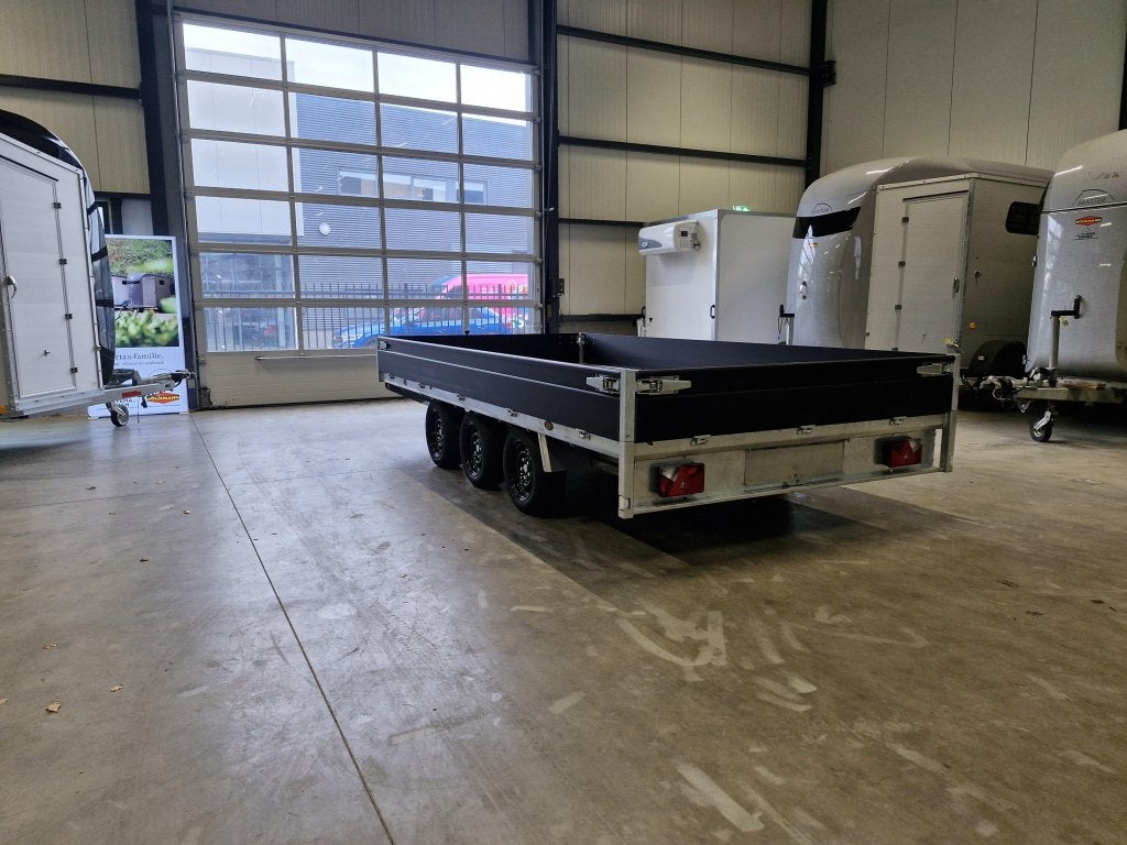Henra plateauwagen 401x202 tridem black slede rijplaten., Nieuw