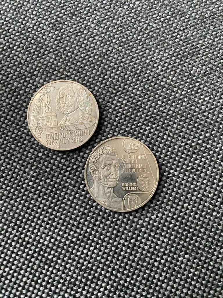 Verzamelmunten: 5 Euro en ECU - Constantijn Huygens & Willem, Postzegels en Munten, Penningen en Medailles, Ophalen of Verzenden
