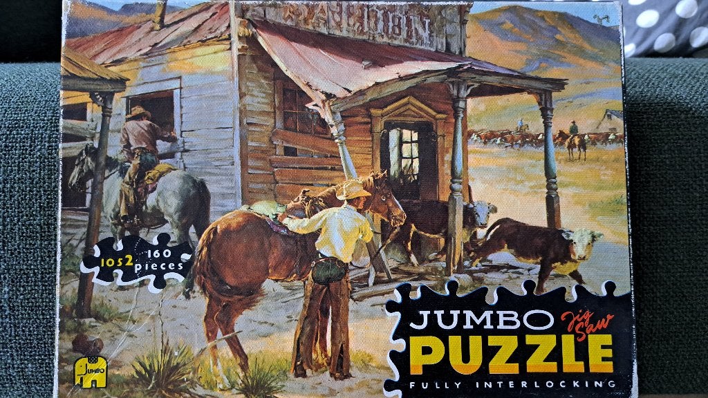 Western Puzzel - 160 stukjes, Ophalen of Verzenden, Minder dan 500 stukjes, Gebruikt, Legpuzzel