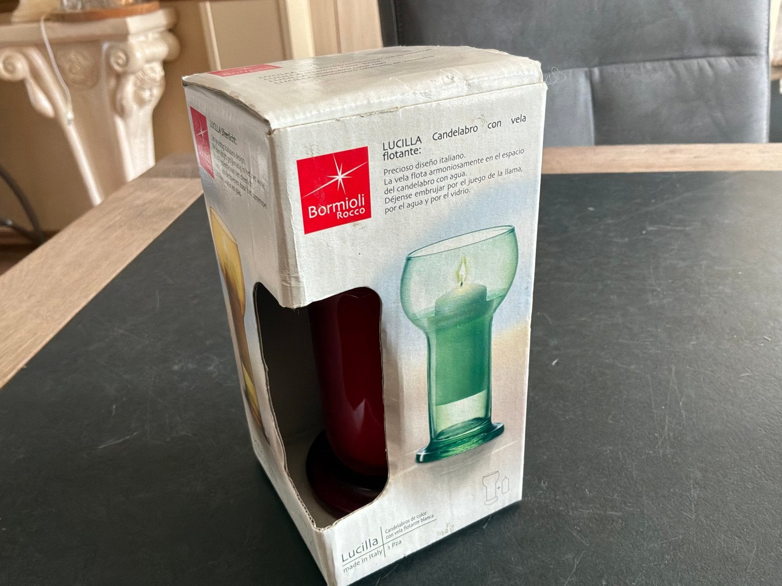 Bormioli Rocco Lucilla Zwevende Kaarsenhouder Rood, Overige merken, Nieuw, Ophalen of Verzenden, Glas