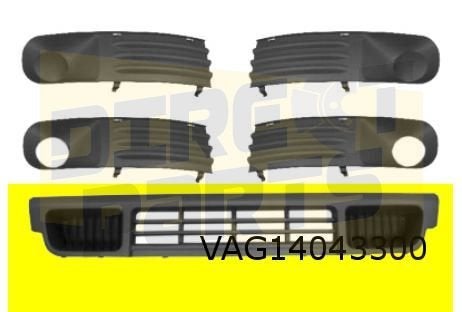 Volkswagen T5 (05/03-07/15 ) voorbumpergrille midden onder O, -, -, Nieuw, Bumper