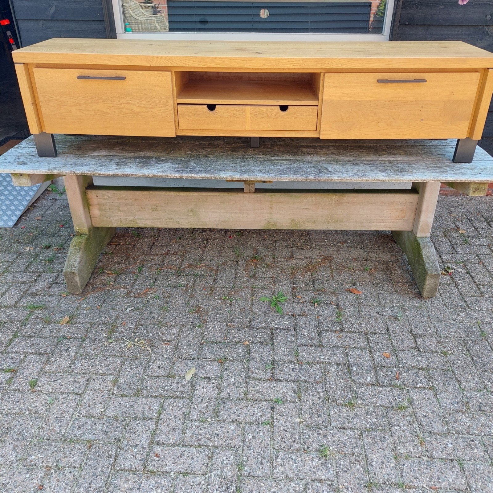 Tv meubel, Ophalen, Gebruikt, 150 tot 200 cm, Minder dan 100 cm
