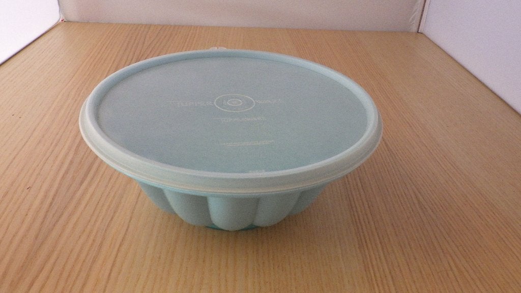mooie retro puddingvorm van tupperware, Ophalen of Verzenden, Gebruikt, Blauw, Overige typen
