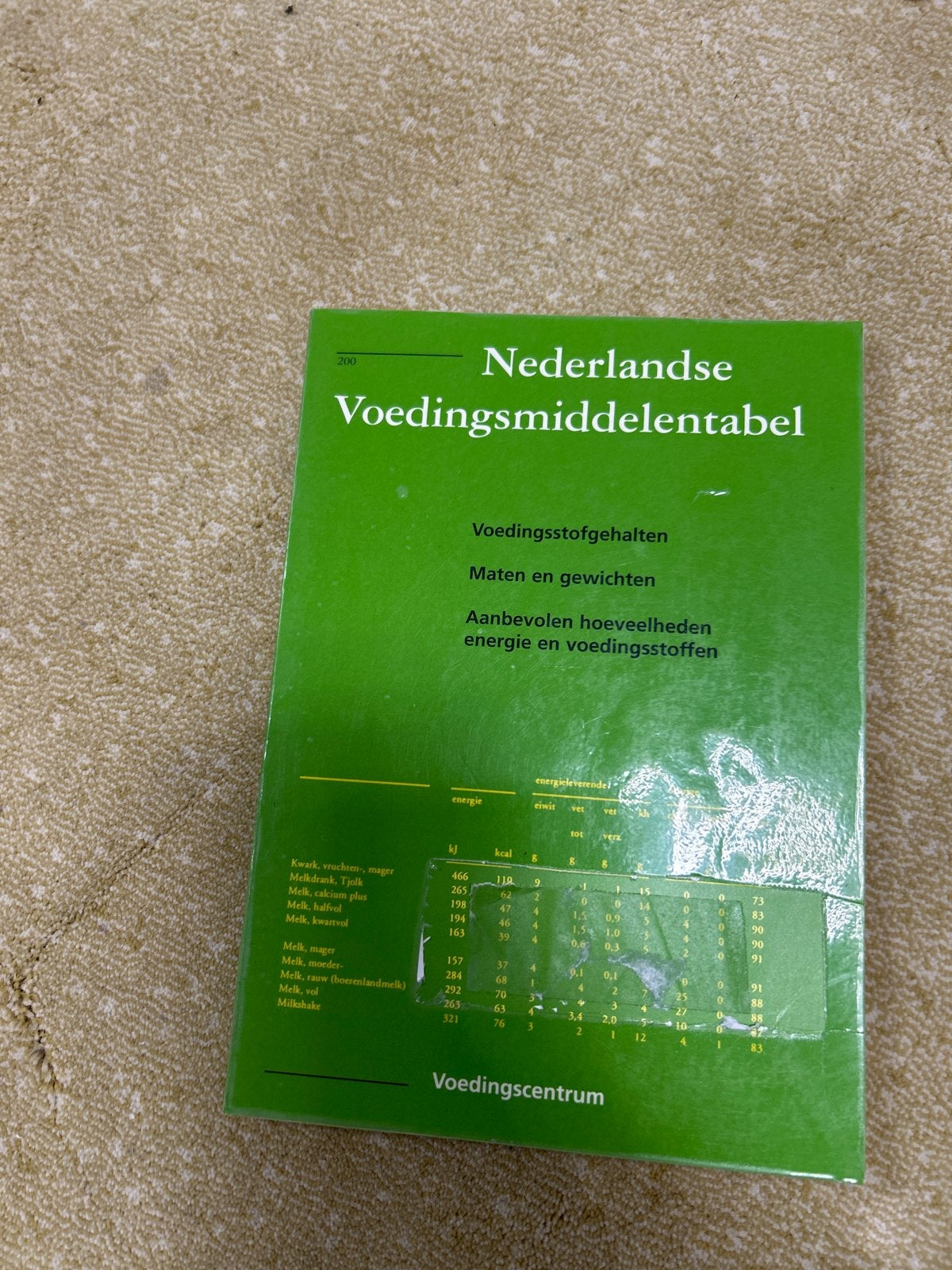 Nederlandse Voedingsmiddelentabel - Voedingscentrum, Boeken, Ophalen of Verzenden, Gelezen, Dieet en Voeding