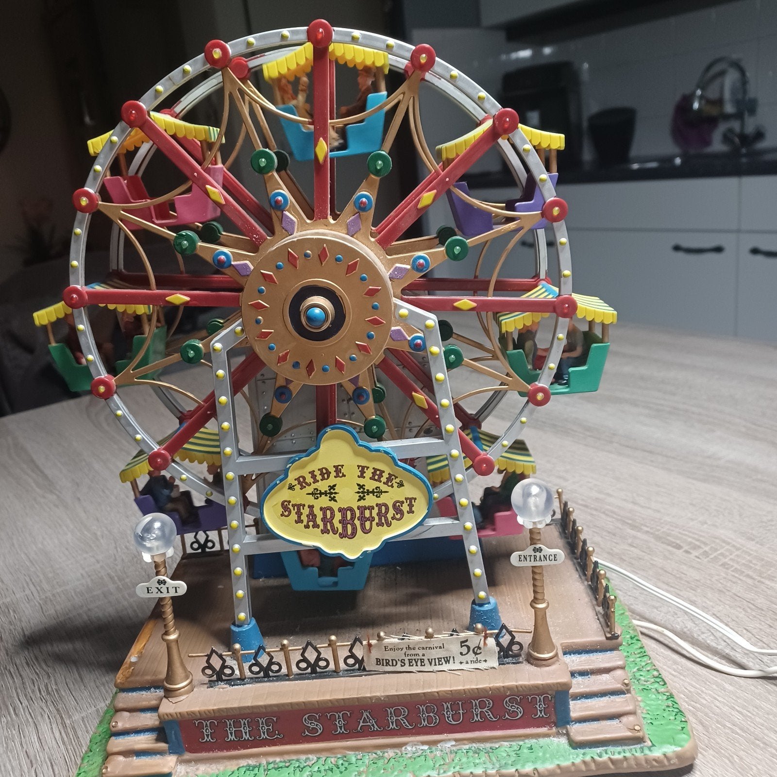 Lemax The Starburst Reuzenrad - Kerstdorp Decoratie, Ophalen of Verzenden, Zo goed als nieuw
