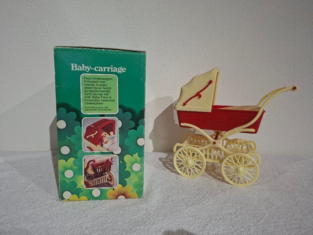 Vintage Fleur Baby-Carriage Poppenwagen met originele doos, Verzamelen, Ophalen of Verzenden, Gebruikt, Poppenhuis