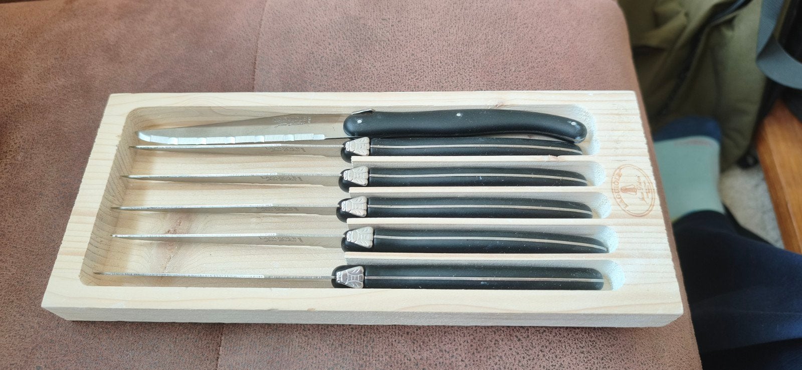 Laguiole Jean Dubost steakmessen set - 6 stuks, Los bestek, Laguiole, Ophalen of Verzenden, Zo goed als nieuw
