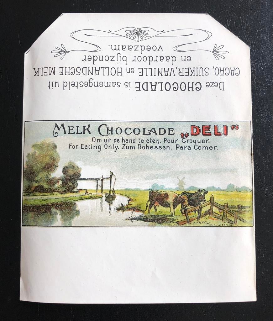 Oude verpakking DELI Melk Chocolade (om uit de hand te eten), Verzamelen, Merken en Reclamevoorwerpen, Ophalen of Verzenden, Nieuw