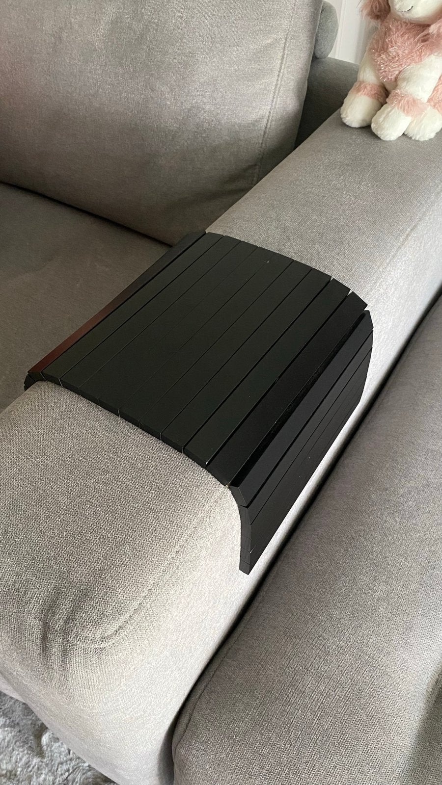 Zwarte bank organizer / armleuning dienblad, Hout, Zwart, Ophalen of Verzenden, Zo goed als nieuw