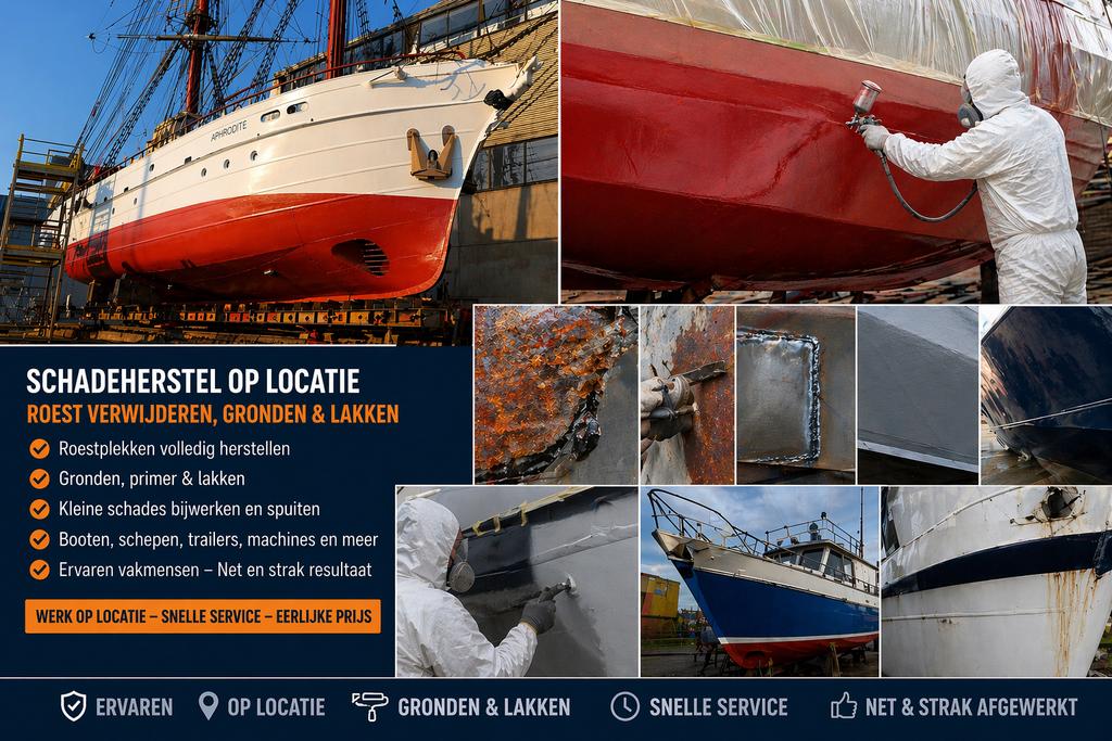 Schadeherstel op locatie  Roest verwijderen Gronden & Lakken, Diensten en Vakmensen