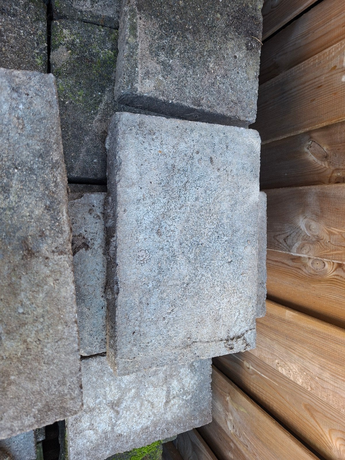 Gratis 30x20 tegels, Tuin en Terras, Ophalen, Gebruikt, Beton, Terrastegels