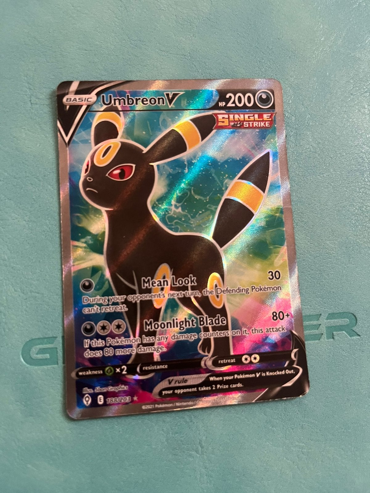 Umbreon V #188, Ophalen of Verzenden, Zo goed als nieuw