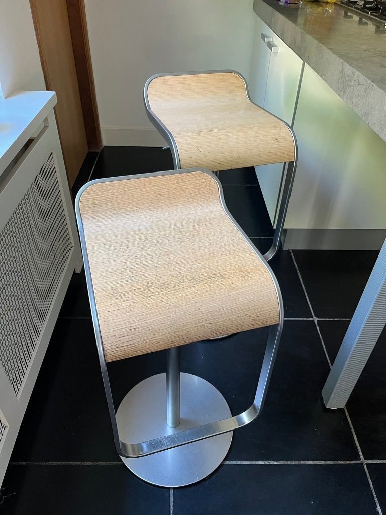 Barkruk Lapalma LEM 2x, Ophalen, Gebruikt, In hoogte verstelbaar, 90 cm of meer