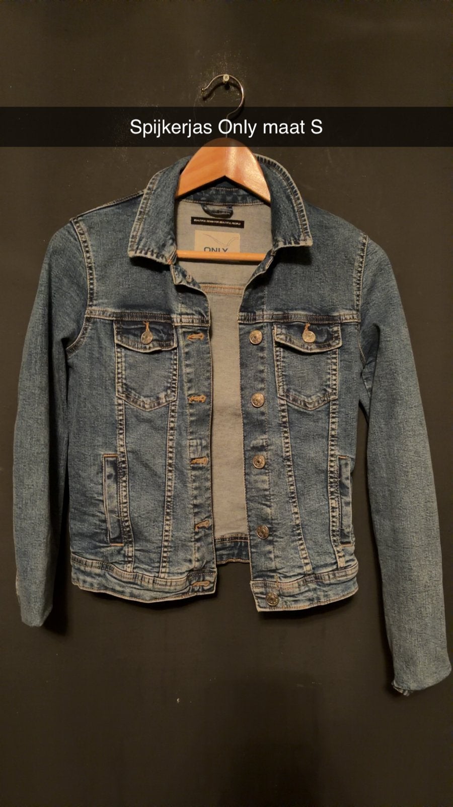 Spijkerjas Only maat S, Ophalen, Zo goed als nieuw, Maat 36 (S), Blauw