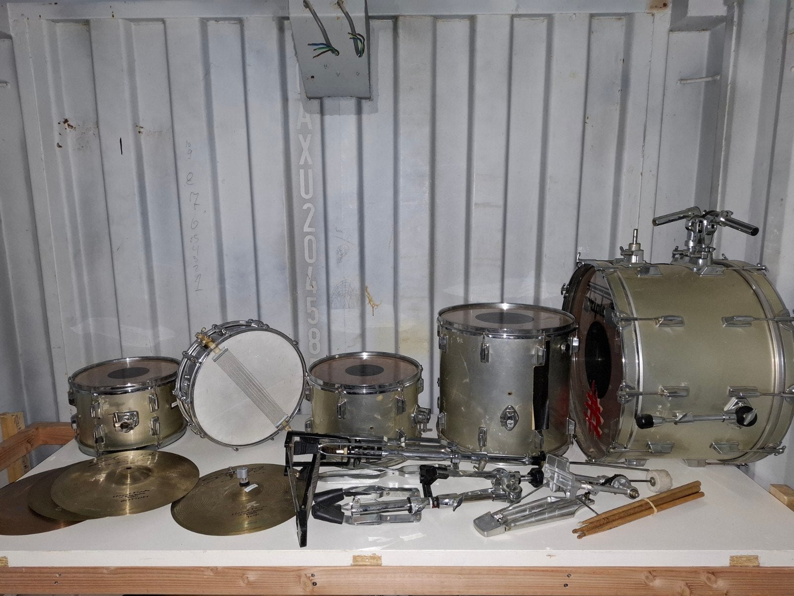 Gebruikt Pearl Drumstel met Stagg Bekkens, Ophalen, Gebruikt, Overige merken