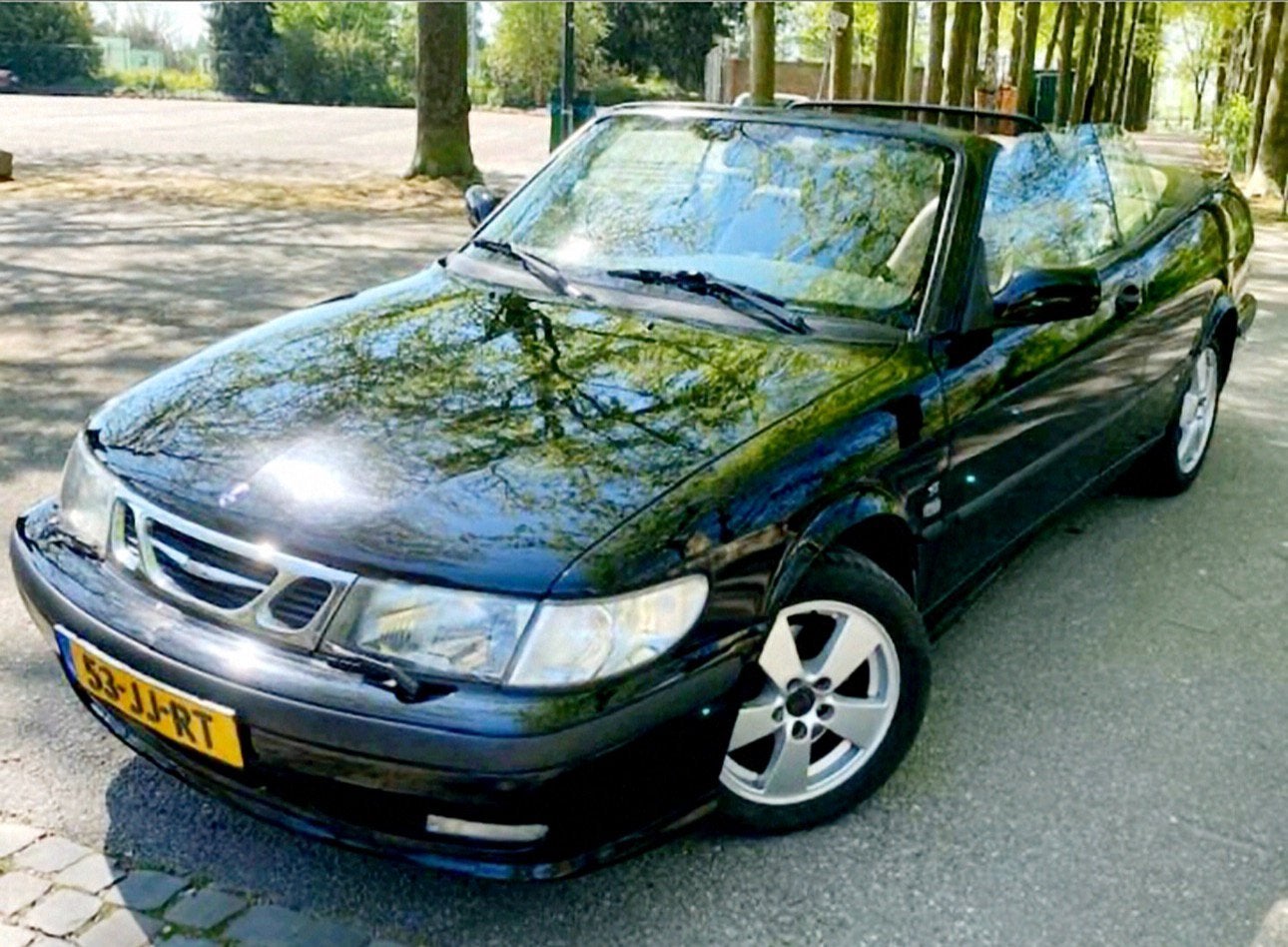 Saab 9-3 2.3T Cabrio AUT 2002 Zwart, Auto's, Saab, Particulier, Saab 9-3, Benzine, F, Cabriolet, Automaat, Origineel Nederlands