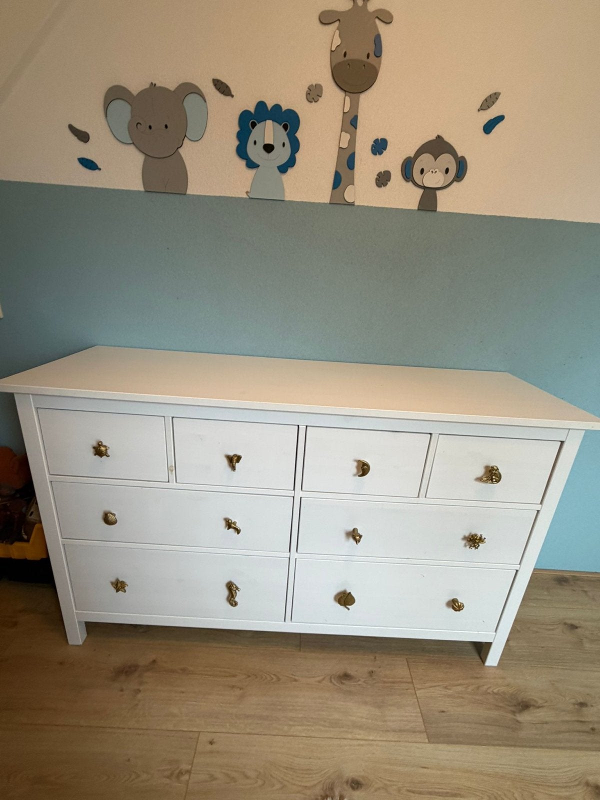 Hemnes Witte ladekast met 8 laden - ikea, 100 tot 150 cm, 5 laden of meer, Ophalen of Verzenden, Zo goed als nieuw