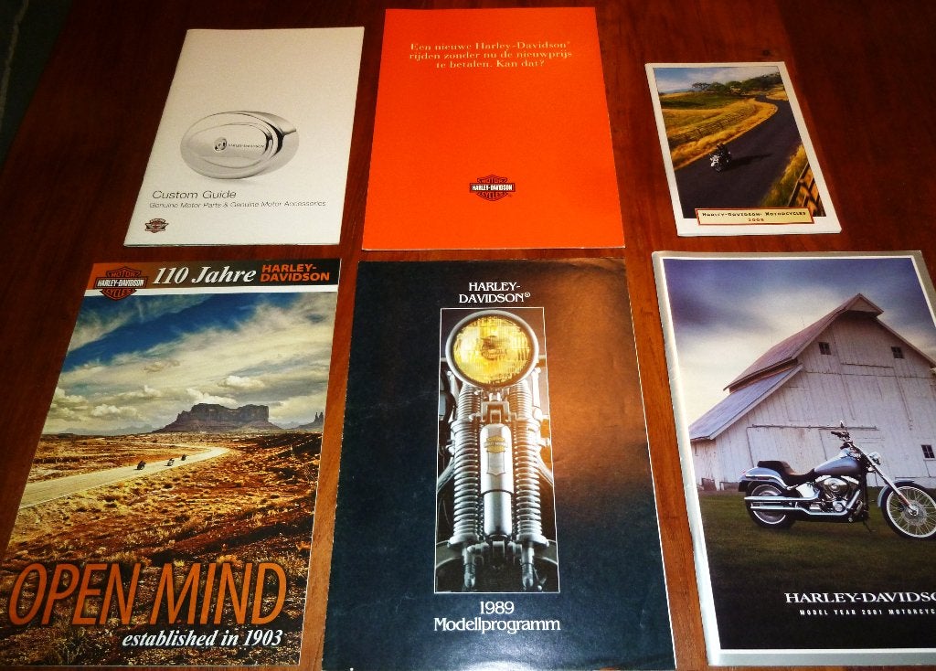 6 Harley Davidson folders vanaf 1989, Ophalen of Verzenden, Harley-Davidson of Buell