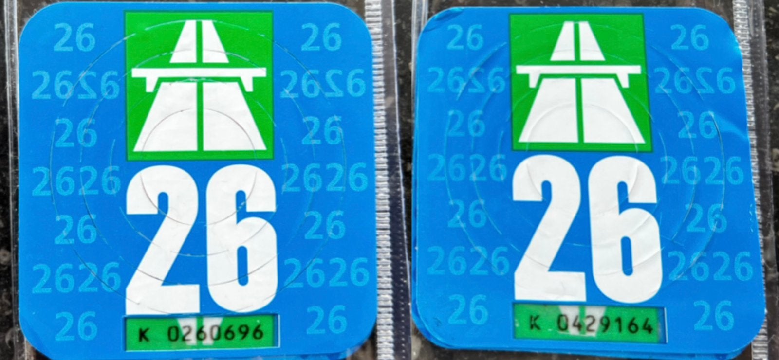 Autobahn vignetten Zwitserland, Twee personen