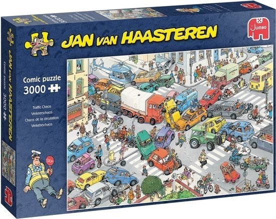 Jan van Haasteren Verkeerschaos - Puzzel 3000, Ophalen of Verzenden, Meer dan 1500 stukjes, Nieuw
