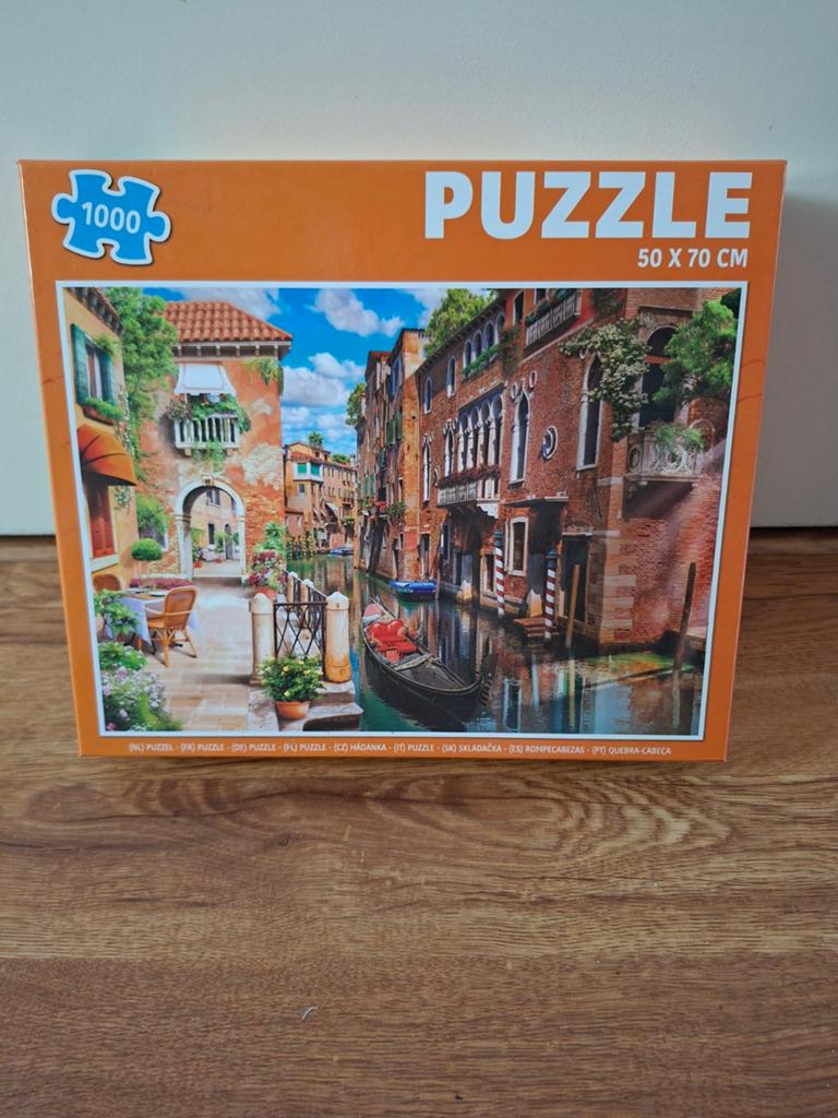 Legpuzzel Venetië 1000 stukjes 50x70 cm, Ophalen of Verzenden, 500 t/m 1500 stukjes, Gebruikt, Legpuzzel