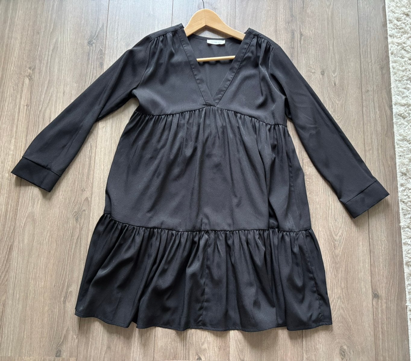 Leuk zwart luchtige jurk, Vintage Love, Kleding | Dames, Ophalen, Zwart, Zo goed als nieuw, Maat 36 (S)