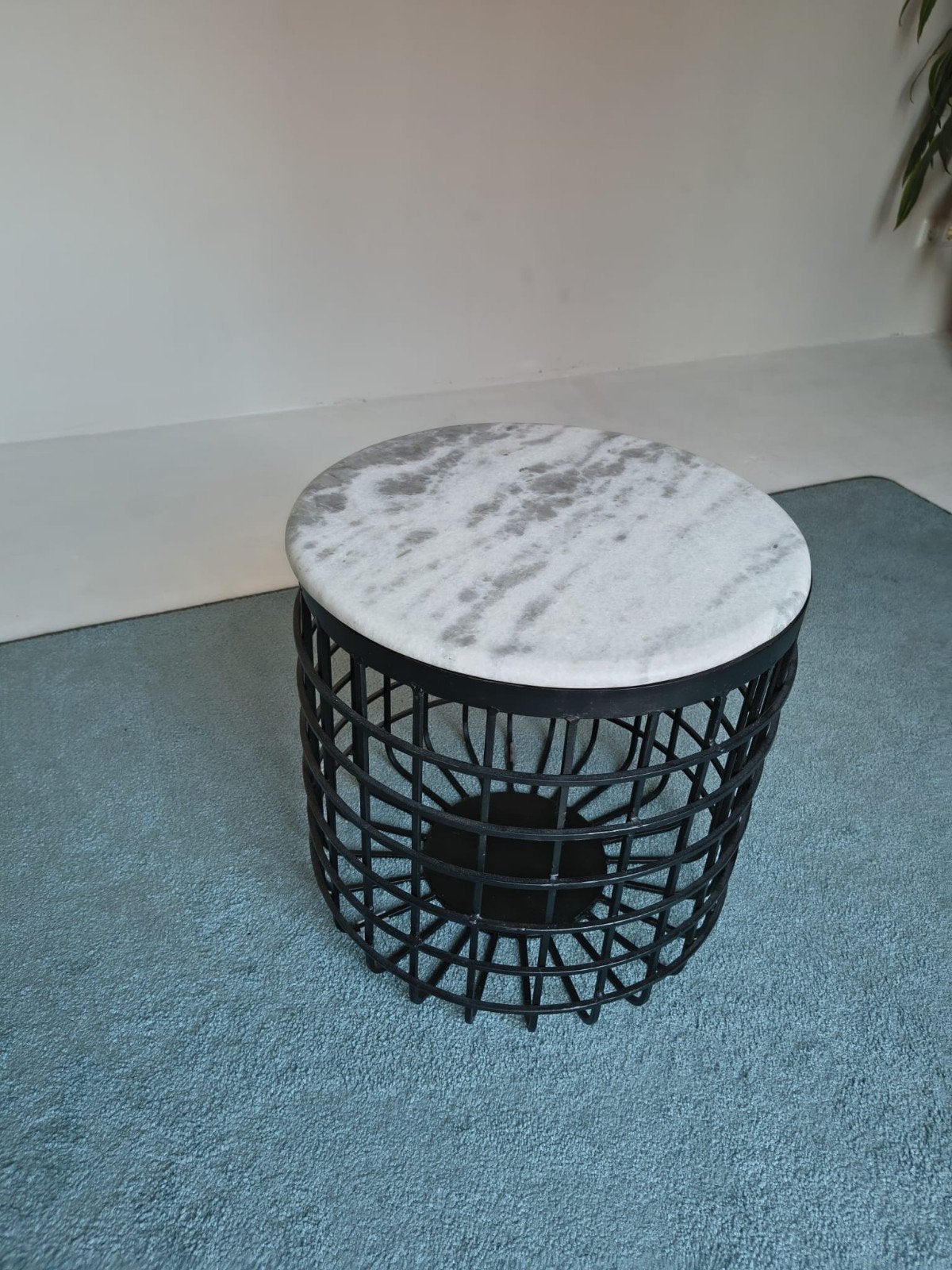 Salontafel marmerlook, Ophalen, Met deksel, Overige typen, Rond