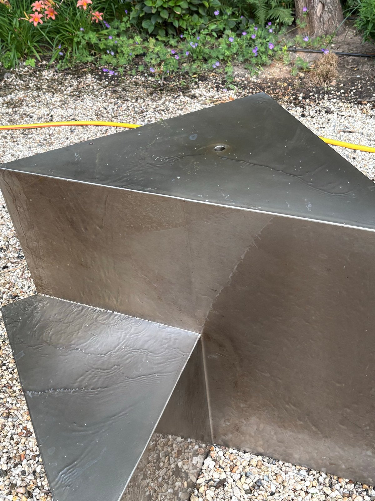 Uniek RVS Waterornament voor Tuin, Handgemaakt, Tuin en Terras, Waterpartijen en Fonteinen, Ophalen of Verzenden, Zo goed als nieuw