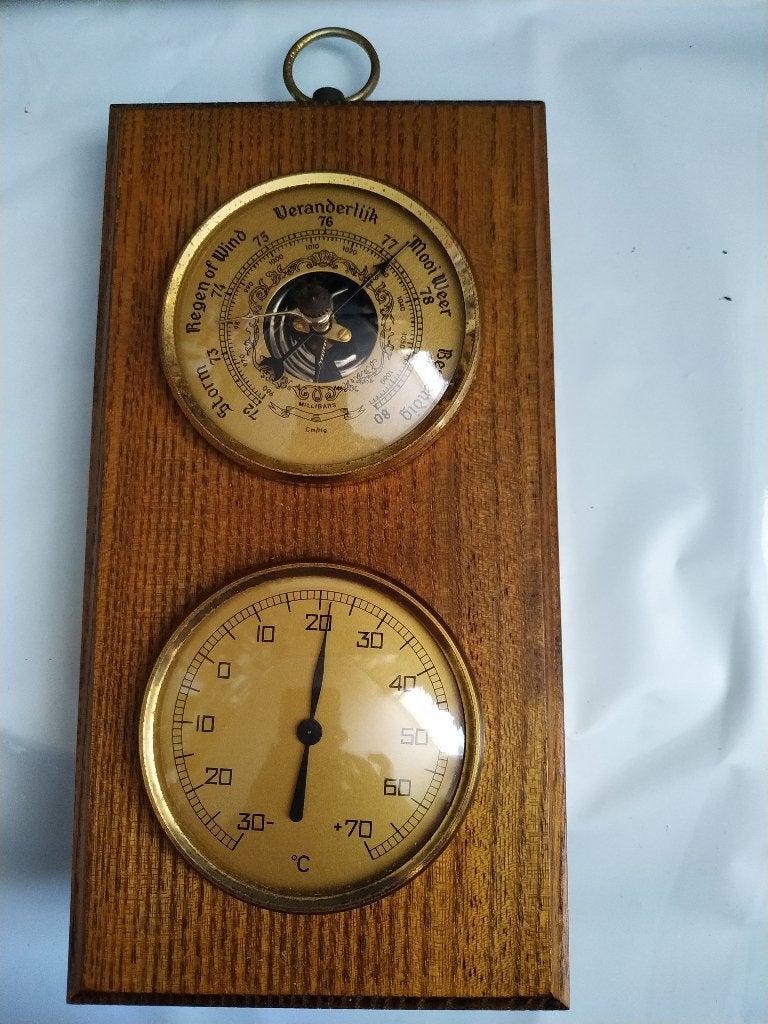 Vintage weerstation, Ophalen of Verzenden, Gebruikt, Weerstation