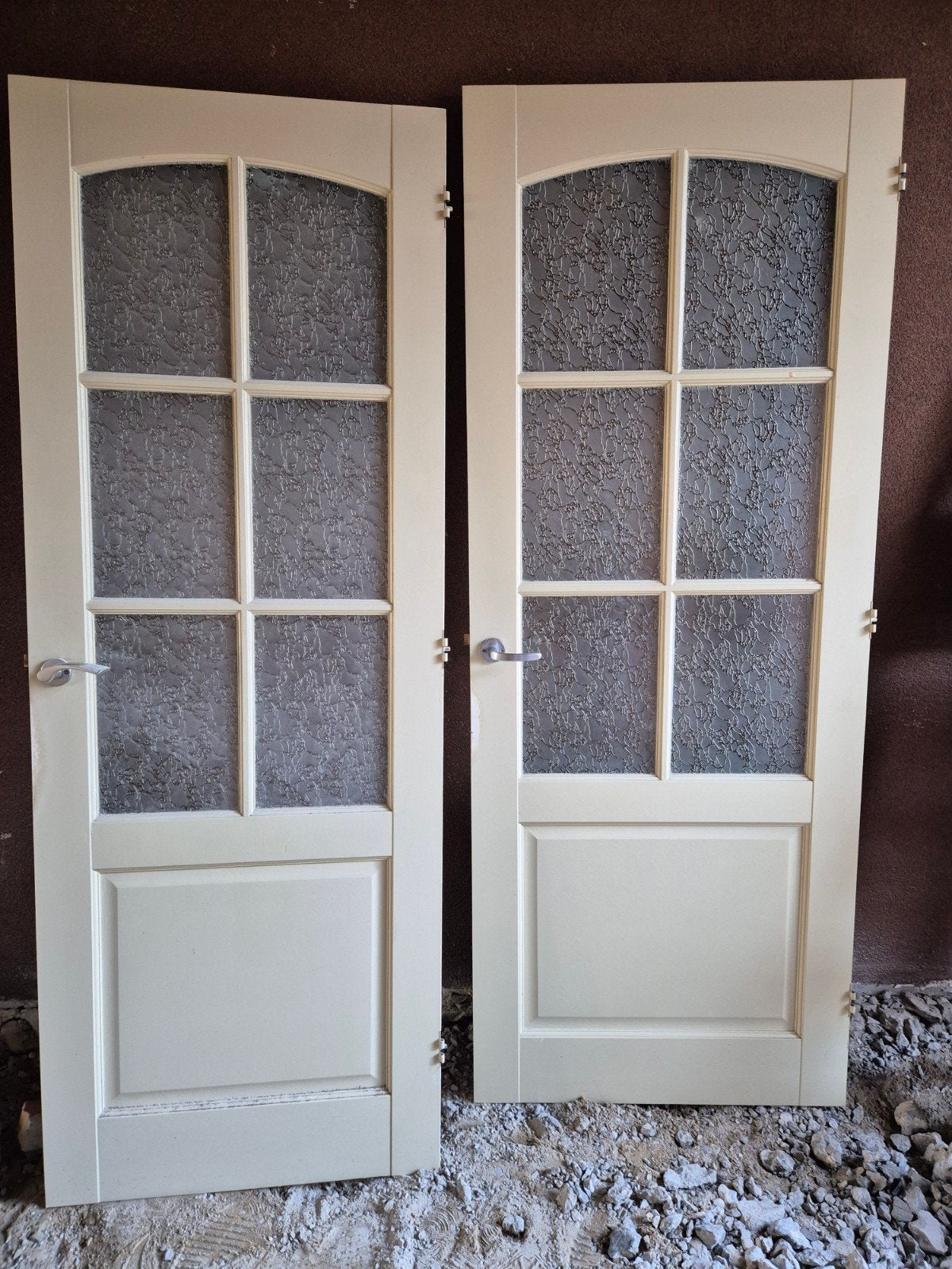 2 mooie binnendeuren met glas -, Ophalen, Gebruikt, 80 tot 100 cm, Binnendeur