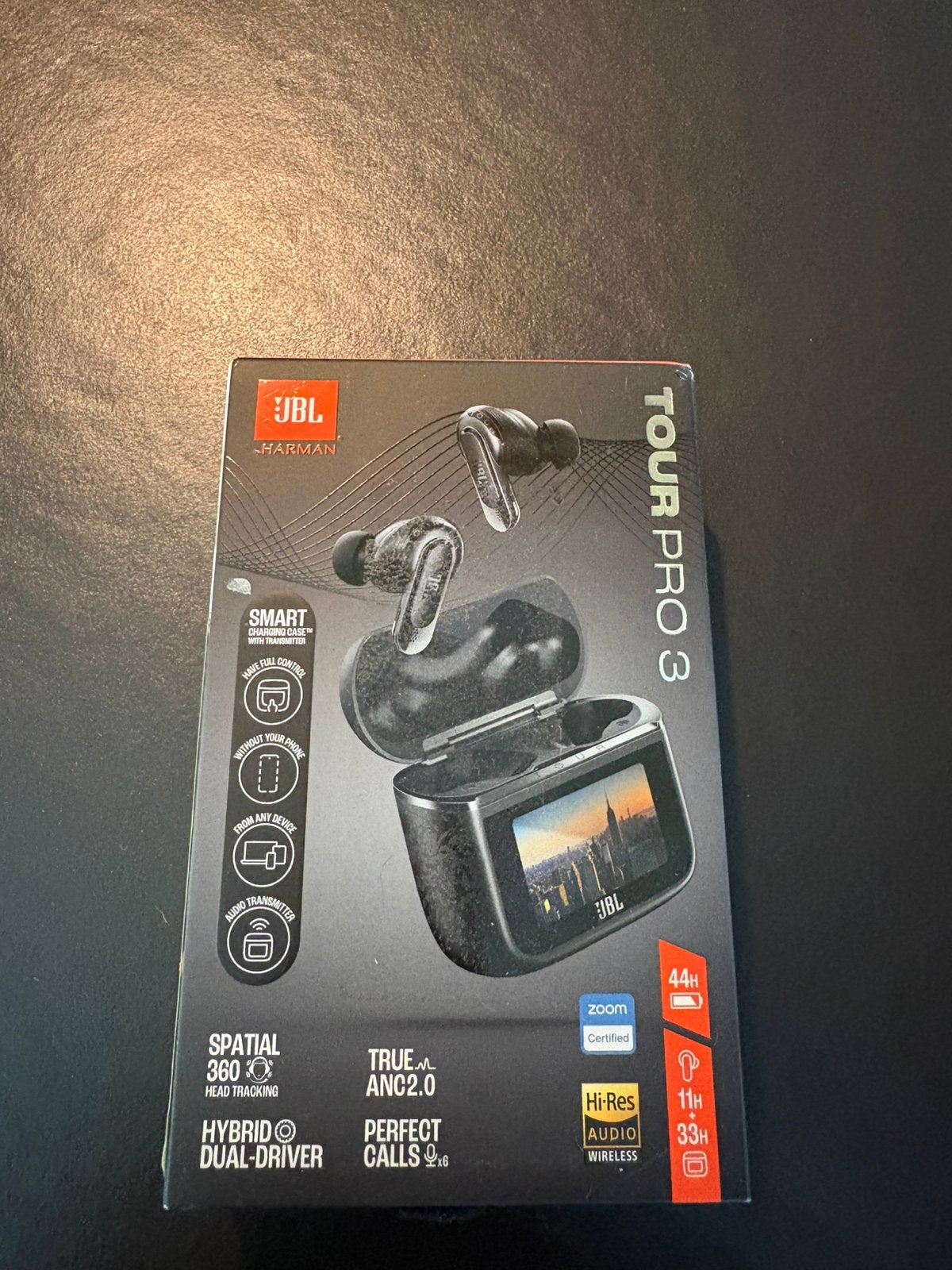 JBL Tour pro 3, Zwart, In gehoorgang (in-ear), Bluetooth, Nieuw