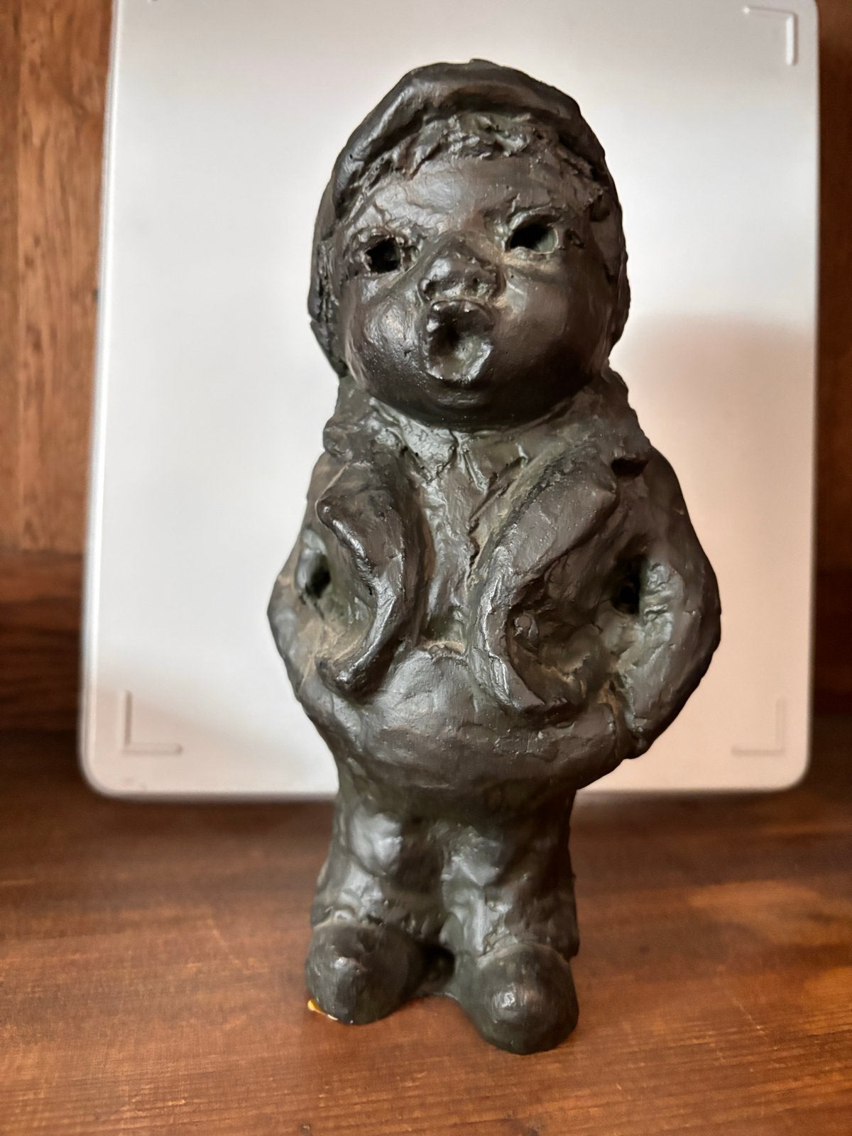 Vintage Bronzen Beeldje geert kunen, Overige onderwerpen, Minder dan 20 cm, Ophalen of Verzenden, Beeld