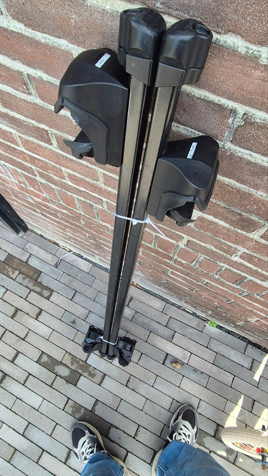Universele Thule dakdragers voor open dakrail (Mazda), Auto diversen, Dakdragers, Ophalen of Verzenden, Gebruikt
